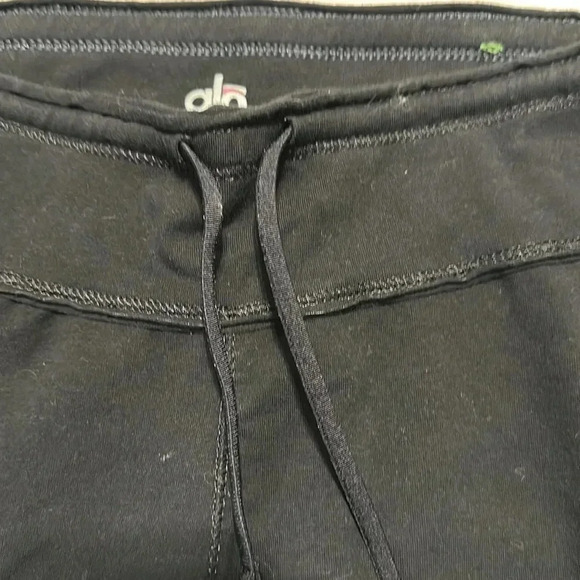 Alo Black Wide Leg Croo Pants XS drawstring - Picture 4 of 6